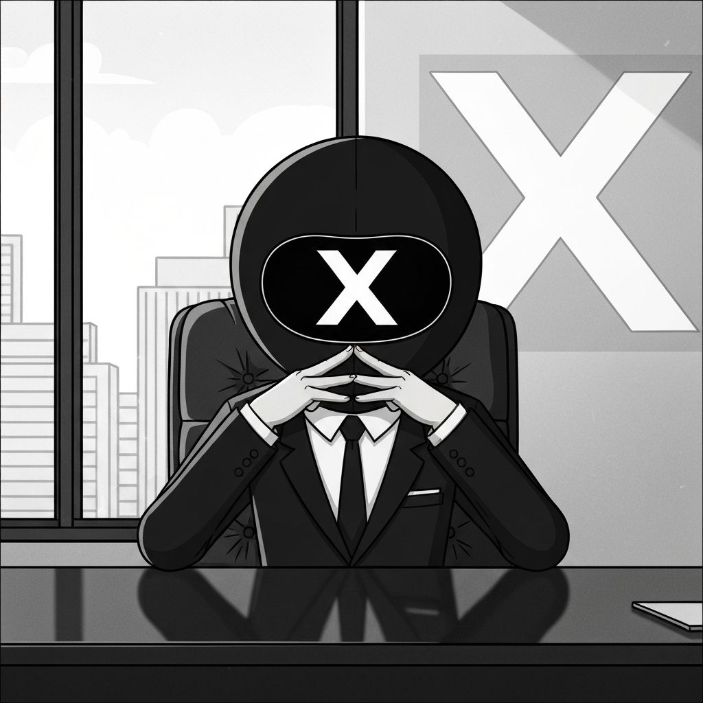 XOOR sitting at his desk in control